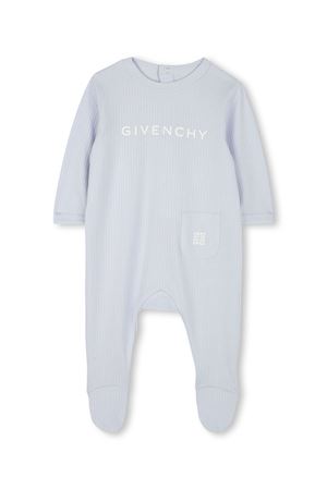 Pigiama in cotone azzurro GIVENCHY KIDS | H30605771